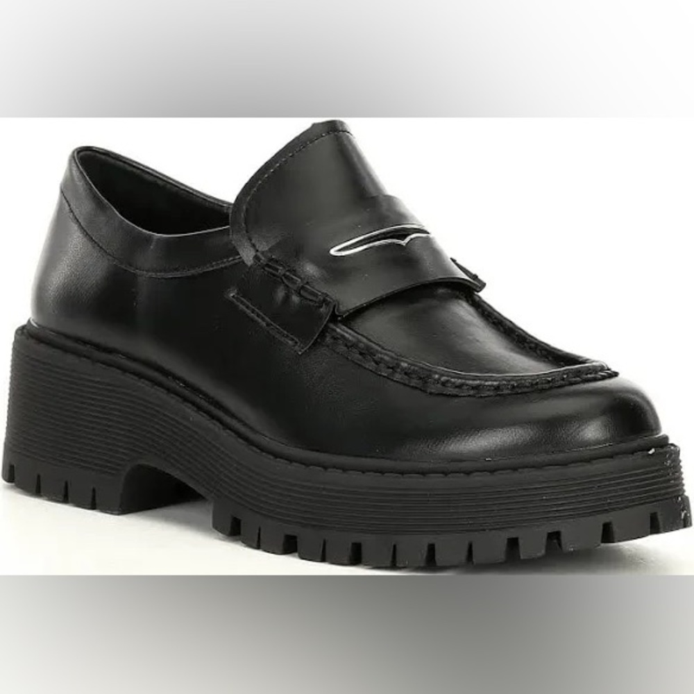 Steve Madden Black Chunky Loafers